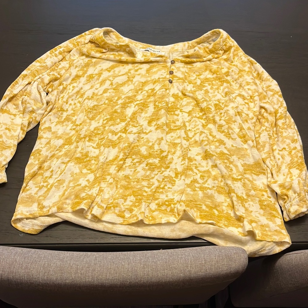 Yellow Long Sleeve Shift L